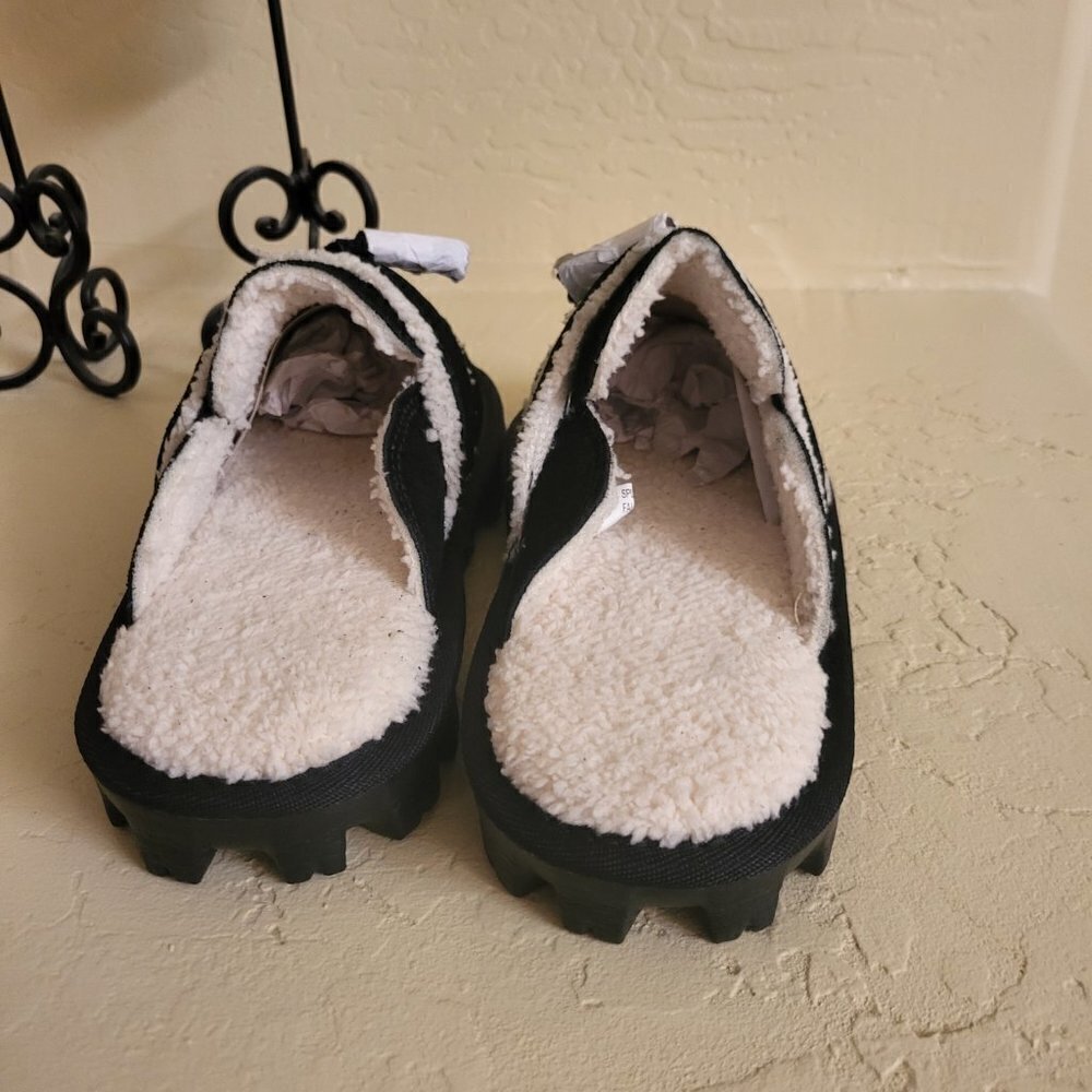 Style & Co Women's Tassel Leather Faux Fur Slippers Size 7 Scuff Mules NIB - Picture 6 of 7